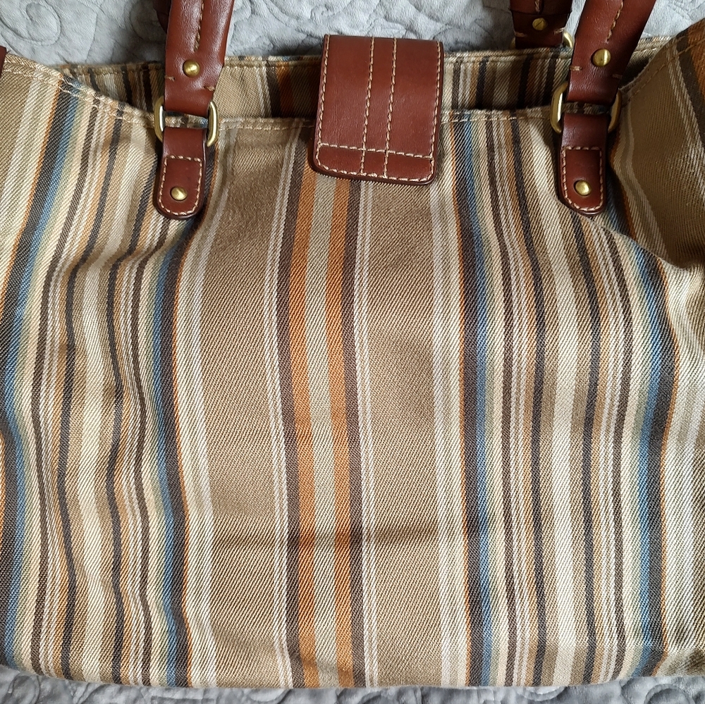 EUC Etienne Aigner Striped Tote - Picture 2 of 12